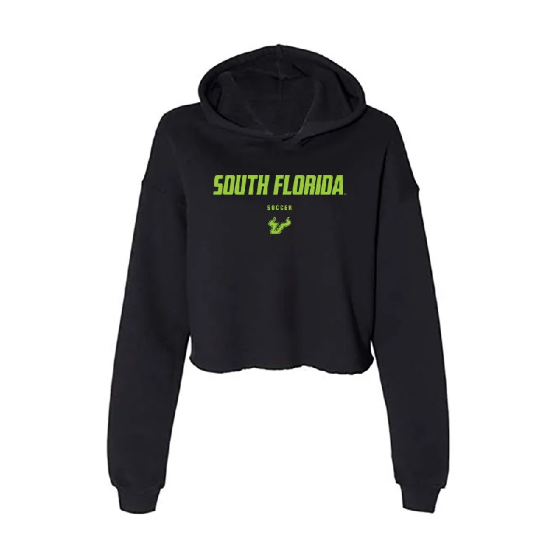 USF - NCAA Women's Soccer : Kendall Kiefer - Women's Crop Fleece Hoodie Hoodie with Relaxed Fit Easy Casual USF - NCAA Women's Soccer : Kendall Kiefer - Women's Crop Fleece Hoodie Hoodie with Relaxed Fit Easy Casual