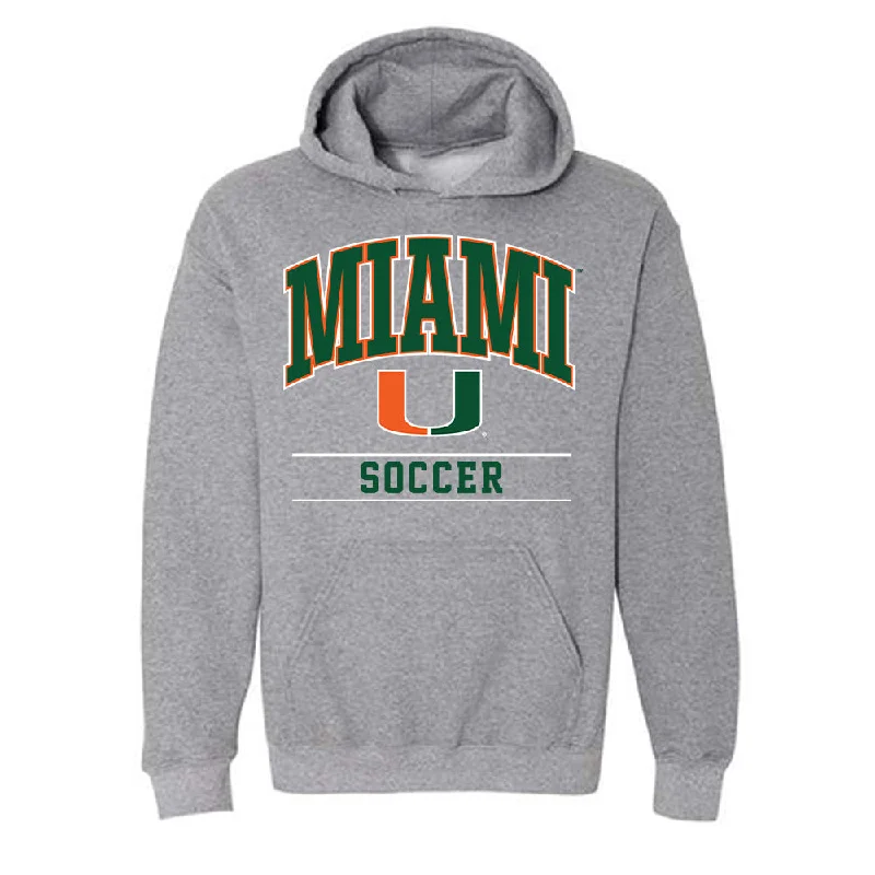 Miami - NCAA Women's Soccer : Emma Pidding - Classic Shersey Hooded Sweatshirt Hoodie with Drawstring Waist Adjustable Fitted Miami - NCAA Women's Soccer : Emma Pidding - Classic Shersey Hooded Sweatshirt Hoodie with Drawstring Waist Adjustable Fitted