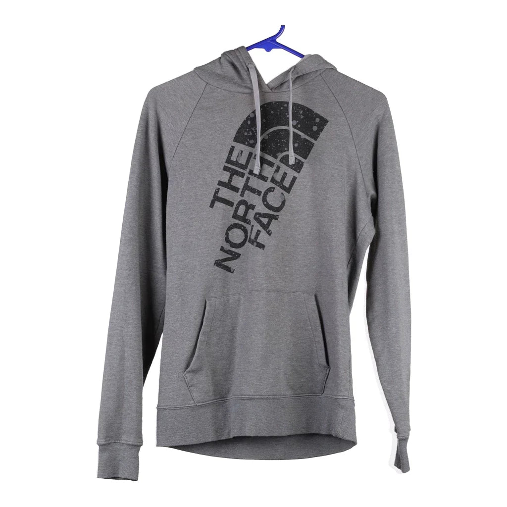 The North Face Spellout Hoodie - Medium Grey Cotton Blend Hoodie with Mesh Breathable Sporty The North Face Spellout Hoodie - Medium Grey Cotton Blend Hoodie with Mesh Breathable Sporty