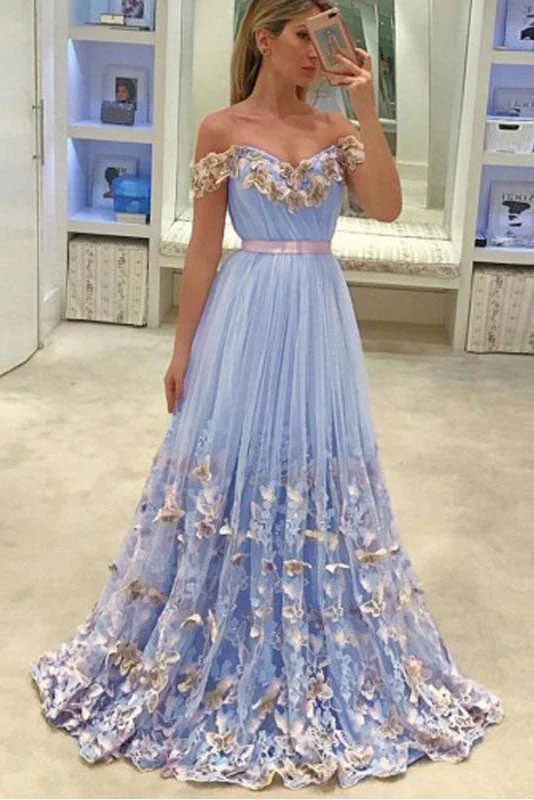 A Line Off Shoulder Lace Applique Evening Party Dress Sweet 16 Prom Dress OK1083 Tunics Sophisticated sleek A Line Off Shoulder Lace Applique Evening Party Dress Sweet 16 Prom Dress OK1083 Tunics Sophisticated sleek