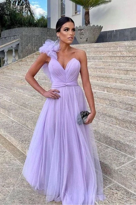 A-line Tulle Purple Long Prom Dress , Unique Formal Party Dress DMP232 Tunics Chic elegant A-line Tulle Purple Long Prom Dress , Unique Formal Party Dress DMP232 Tunics Chic elegant