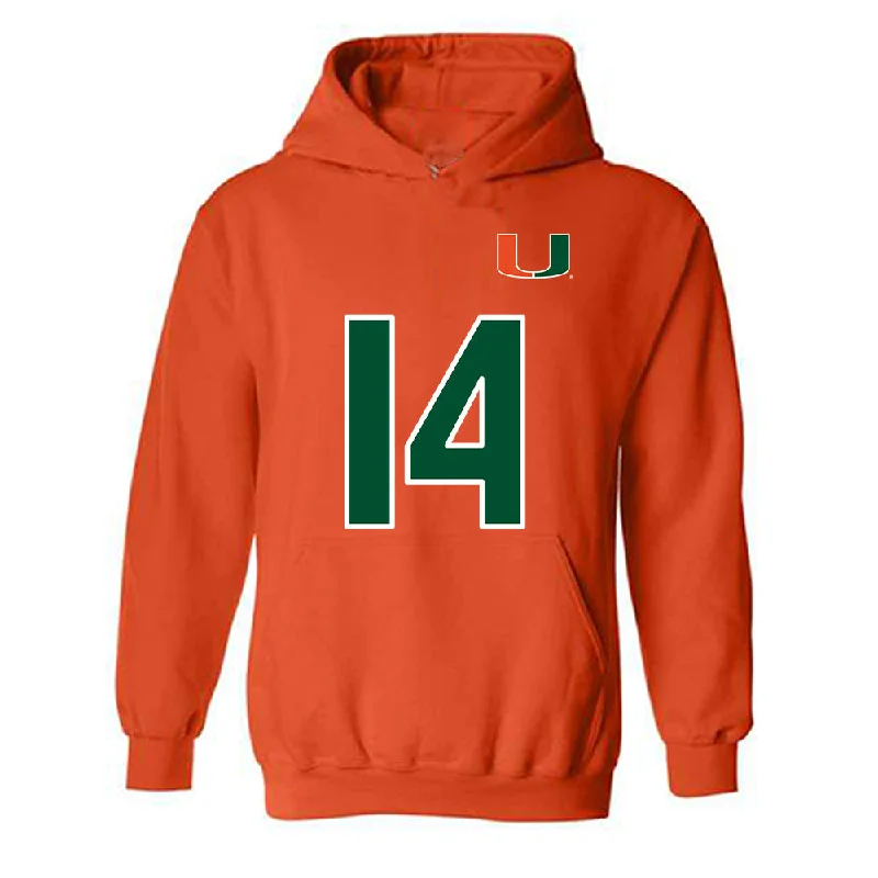 Miami - NCAA Women's Soccer : Emma Pidding - Replica Shersey Hooded Sweatshirt Hoodie with Drop Shoulder Relaxed Streetwear Miami - NCAA Women's Soccer : Emma Pidding - Replica Shersey Hooded Sweatshirt Hoodie with Drop Shoulder Relaxed Streetwear