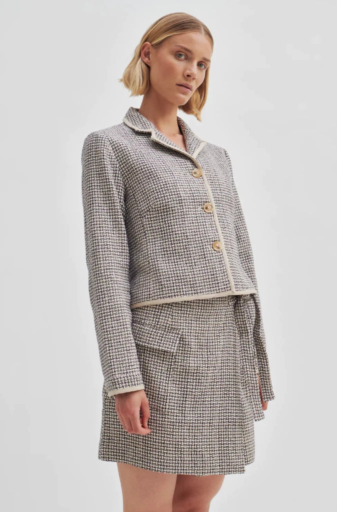 Second Female Channa Blazer in Dark Chalk Women's Elegant Suit