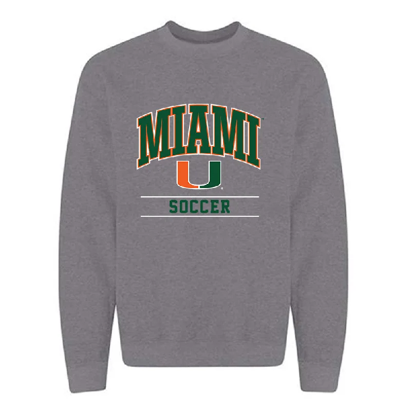 Miami - NCAA Women's Soccer : Emma Pidding - Classic Shersey Crewneck Sweatshirt Hoodie with Hem Patch Decorative Personalized Miami - NCAA Women's Soccer : Emma Pidding - Classic Shersey Crewneck Sweatshirt Hoodie with Hem Patch Decorative Personalized