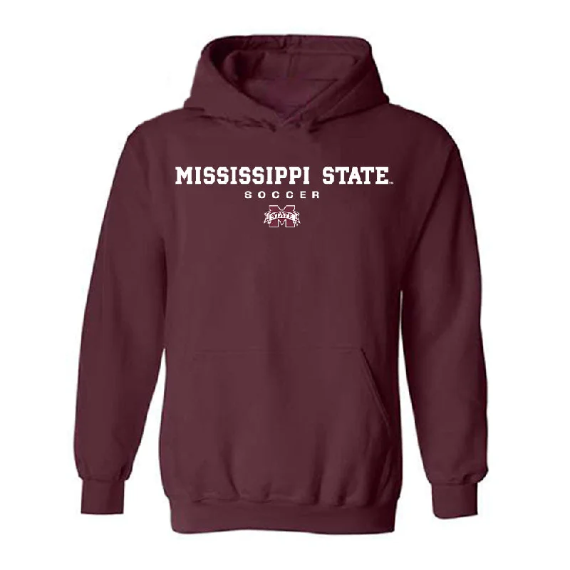 Mississippi State - NCAA Women's Soccer : Rylie Combs - Classic Shersey Hooded Sweatshirt Hoodie with Double Zipper Versatile Adjustable Mississippi State - NCAA Women's Soccer : Rylie Combs - Classic Shersey Hooded Sweatshirt Hoodie with Double Zipper Versatile Adjustable