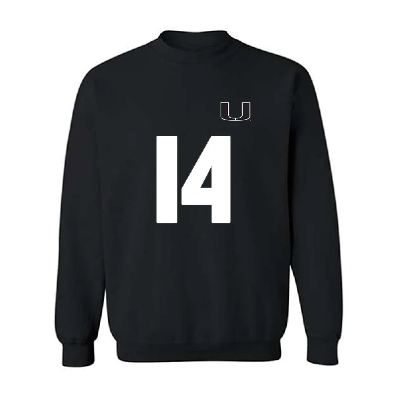 Miami - NCAA Women's Soccer : Emma Pidding - Replica Shersey Crewneck Sweatshirt Hoodie with Full-Zip Functional Layering Miami - NCAA Women's Soccer : Emma Pidding - Replica Shersey Crewneck Sweatshirt Hoodie with Full-Zip Functional Layering