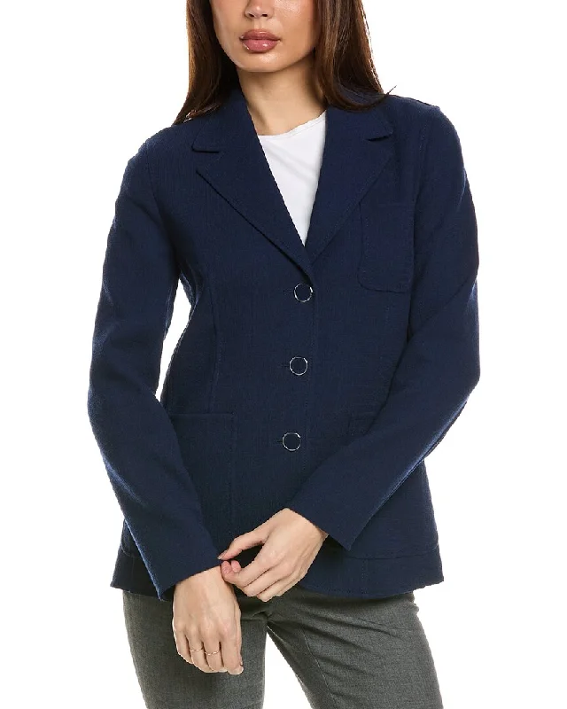 Lafayette 148 New York Wool Three Patch Pocket Blazer Women's Unique Blazer