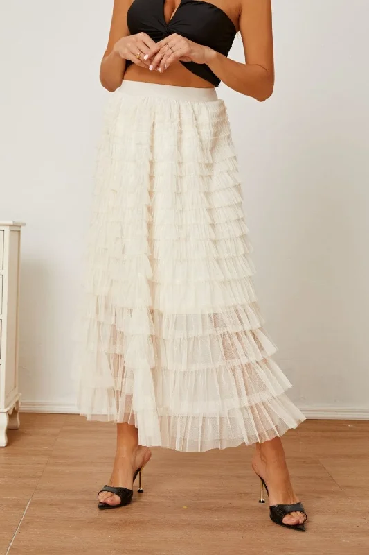 Ruched High Waist Tiered Skirt velvet skirt luxurious