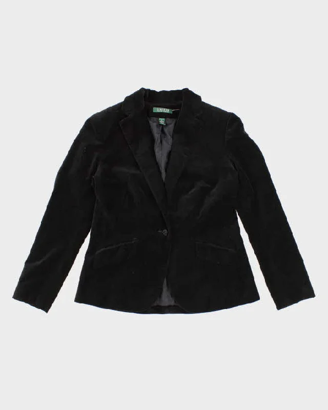 00s Ralph Lauren Black Velvet Blazer - M Women's Advanced Suit
