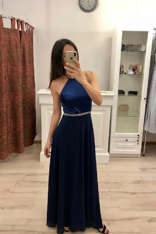 A Line Navy Blue Chiffon Long Prom Dresses,Cheap Party Dresses DMI81 Mermaid Tail Wedding A Line Navy Blue Chiffon Long Prom Dresses,Cheap Party Dresses DMI81 Mermaid Tail Wedding