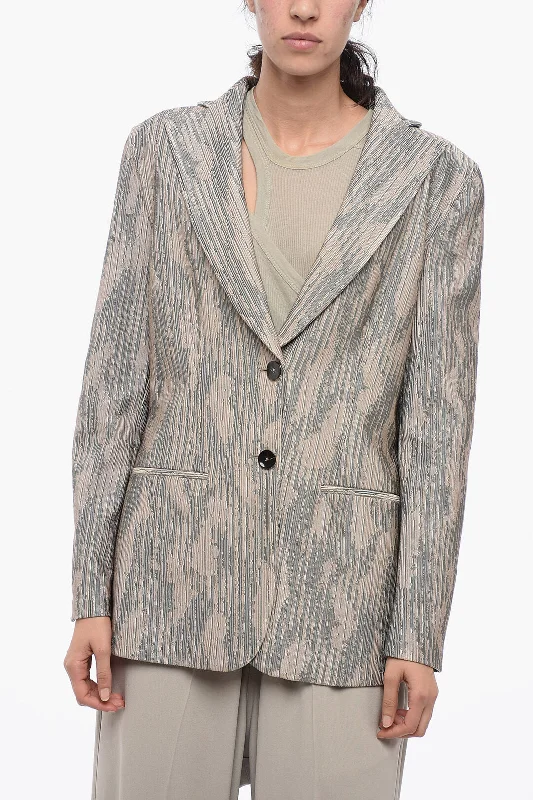 Armani Fitted Blazer with Textured Motif Women's Vintage Suit