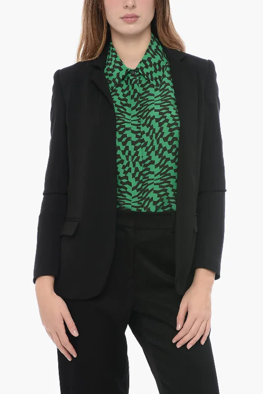 EDRA Solid Color Open Front Blazer 46 Italian size Women's Fashion Blazer