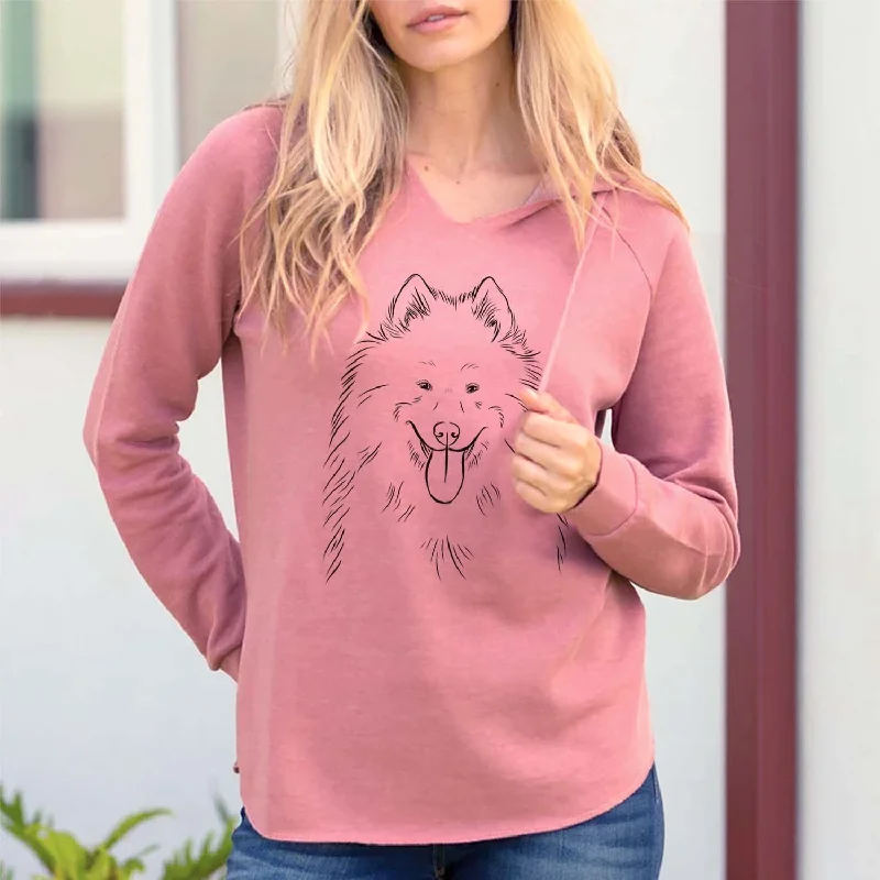 Nova the Samoyed - Cali Wave Hooded Sweatshirt Hoodie with Set-In Sleeves Structured Classic Nova the Samoyed - Cali Wave Hooded Sweatshirt Hoodie with Set-In Sleeves Structured Classic