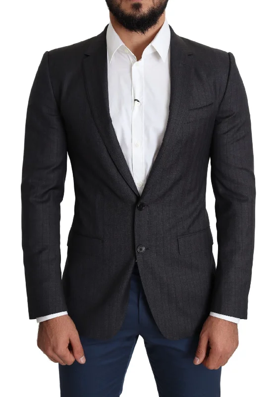 Elegant Black Virgin Wool Martini Blazer Women's Unique Blazer