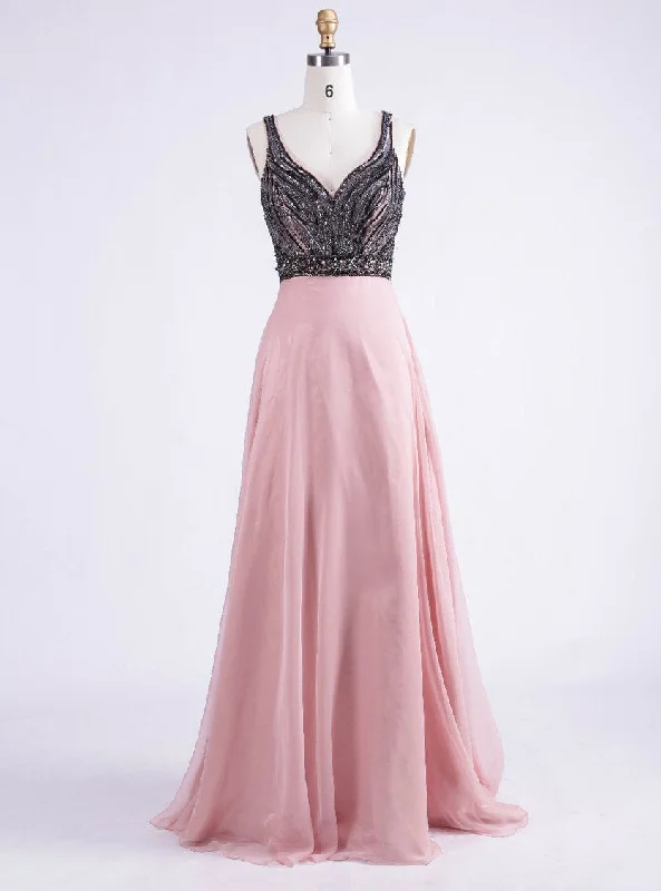 New Arrival Sweetheart Spaghetti A-line Open Back Chiffon Beading Prom Party Dress Tunics Ceremony elegant New Arrival Sweetheart Spaghetti A-line Open Back Chiffon Beading Prom Party Dress Tunics Ceremony elegant