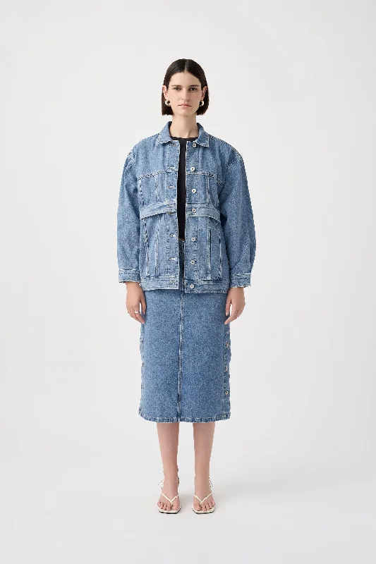 Lyndall Jacket Boat Neck Shawl Collar Notched Collar