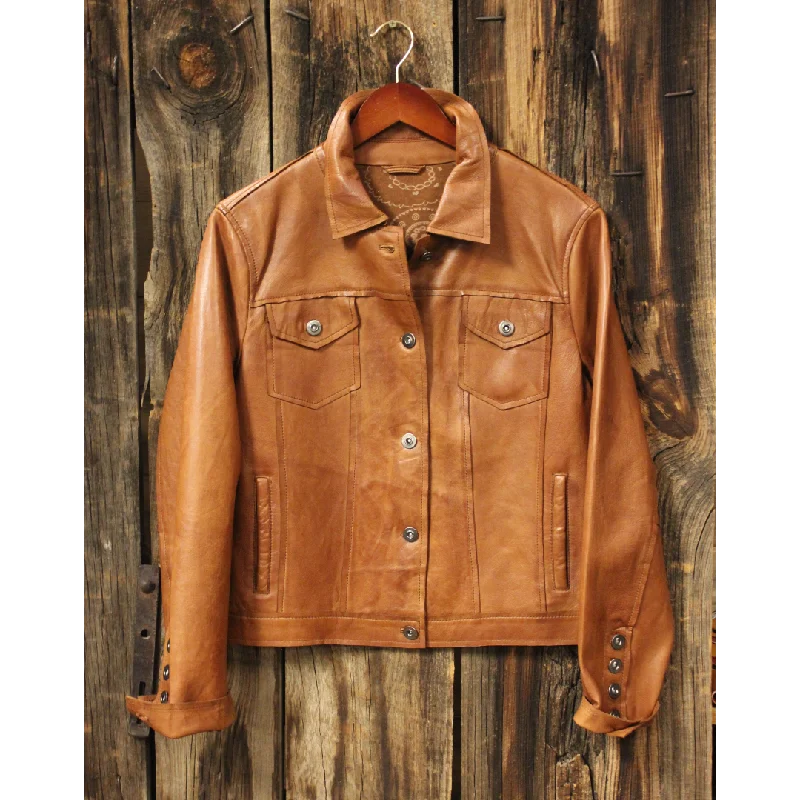 Ladies Leather Jean Jacket Jersey Jacket Tulle Jacket Batik Jacket