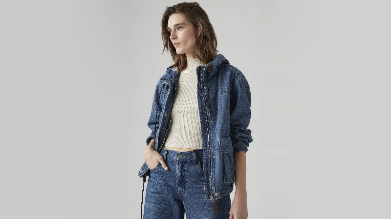 Levi's® Women's Reese Military Jacket Denim Jacket Leather Jacket Suede Jacket