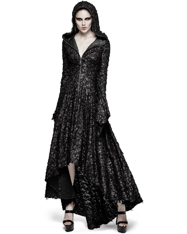 Punk Rave Sacrament Womens Apocalyptic Witch Hooded Cloak Jacket Chenille Fabric Brocade Fabric Lace Fabric Punk Rave Sacrament Womens Apocalyptic Witch Hooded Cloak Jacket Chenille Fabric Brocade Fabric Lace Fabric