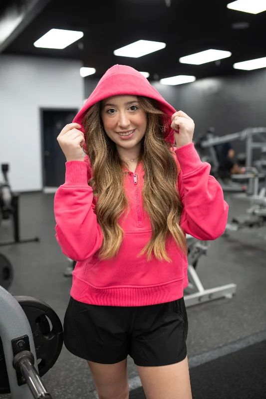 Flamingo Pink French Terry Cropped Hoodie Jacket Lace Jacket Ribbed Jacket Sequined Jacket Flamingo Pink French Terry Cropped Hoodie Jacket Lace Jacket Ribbed Jacket Sequined Jacket