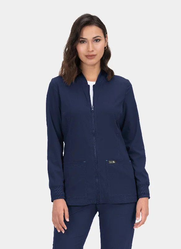 Koi Basics Andrea Jacket - Navy Tailored Jacket Straight Jacket A-Line Jacket