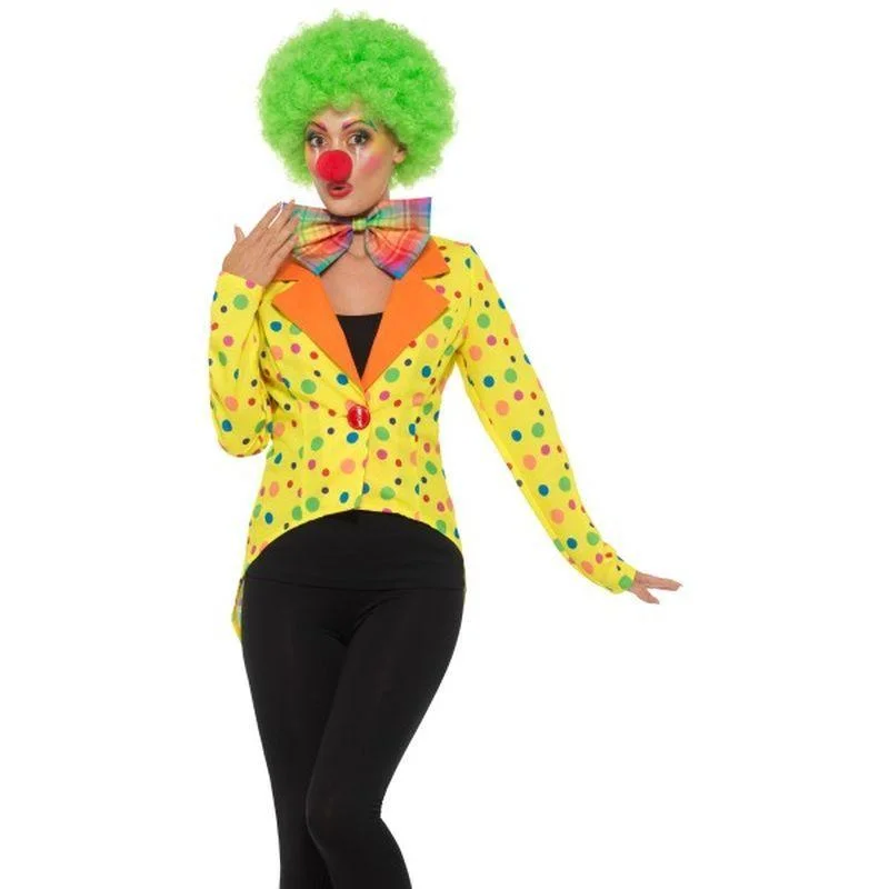 Colourful Clown Tailcoat Jacket Ladies Adult Yellow Toggled Jacket Drawstring Jacket Belted Jacket Colourful Clown Tailcoat Jacket Ladies Adult Yellow Toggled Jacket Drawstring Jacket Belted Jacket