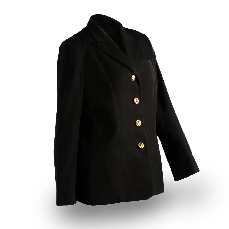 AS-IS NAVY Women Service Dress Blue Jacket - Gold Buttons Notch Collar Jacket Peter Pan Collar Jacket Cowl Neck Jacket AS-IS NAVY Women Service Dress Blue Jacket - Gold Buttons Notch Collar Jacket Peter Pan Collar Jacket Cowl Neck Jacket