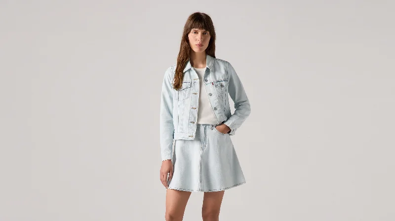 Levi’s® Women's Original Trucker Jacket Stand-Up Collar Roll-Neck Collar Turtle Neck