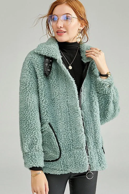 Wool Jacket Notch Collar Jacket Peter Pan Collar Jacket Cowl Neck Jacket