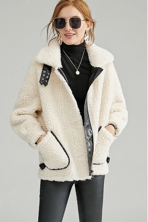 Wool Jacket Hooded Jacket Caped Jacket Shawl Collar Jacket