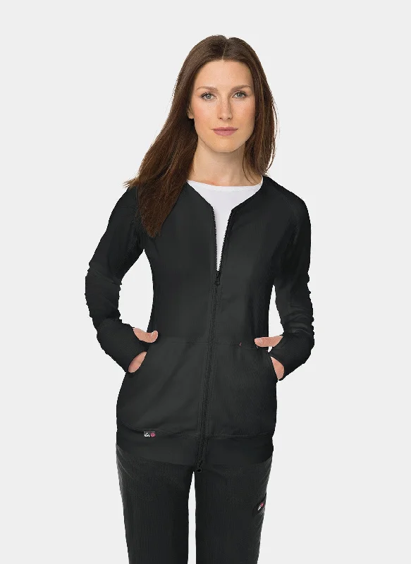 Koi Lite Clarity Jacket - Black Welt Pockets Slit Pockets Flap Pockets