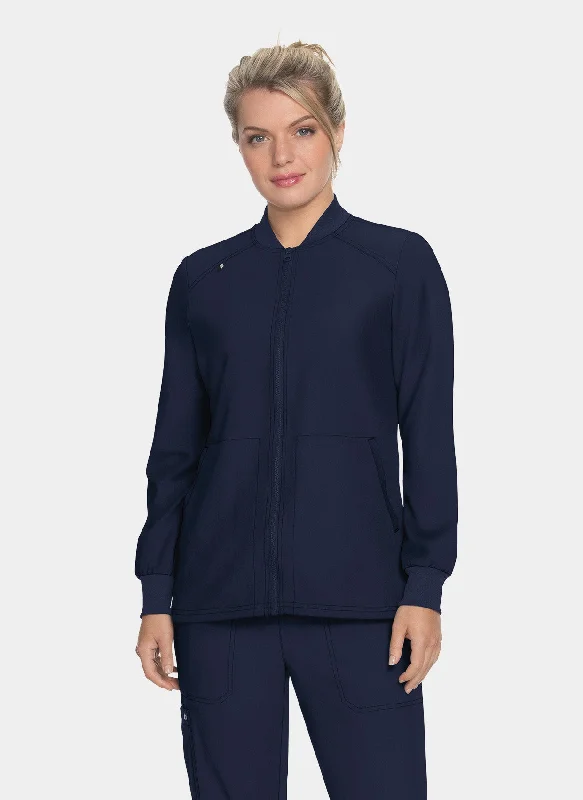 Koi Next Gen Always In Motion Jacket - Navy One-Shoulder Jacket Off-the-Shoulder Jacket Asymmetrical Jacket Koi Next Gen Always In Motion Jacket - Navy One-Shoulder Jacket Off-the-Shoulder Jacket Asymmetrical Jacket