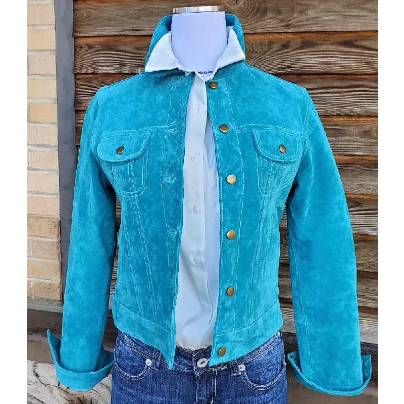 Ladies Suede Turquoise Jacket Rayon Jacket Velvet Jacket Corduroy Jacket