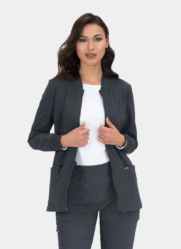Koi Basics Andrea Jacket - Charcoal Fitted Jacket Loose Jacket Oversized Jacket