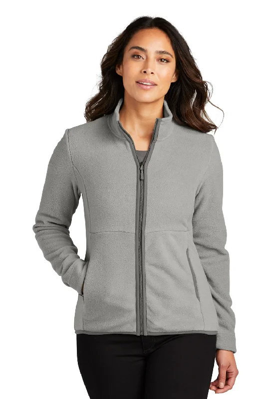 Port Authority Womens Connection Pill Resistant Fleece Full Zip Jacket - Gusty Grey