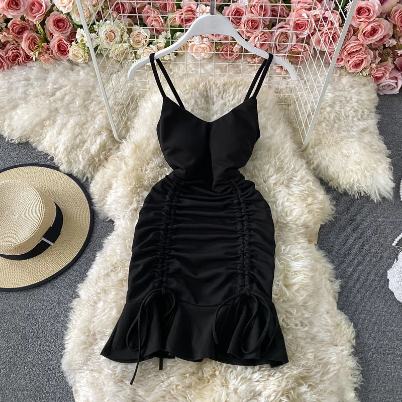 Sexy V Neck Short Dress Fashion Dress  10700