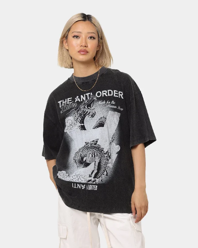 Loiter X The Anti Order Dragon Vintage T-Shirt Vintage Black