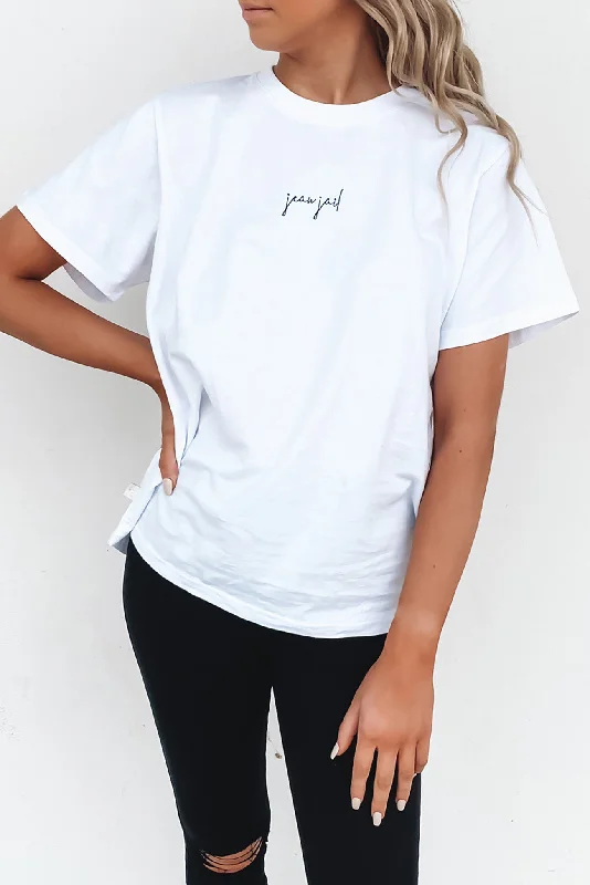 Parker Logo Tee White Black