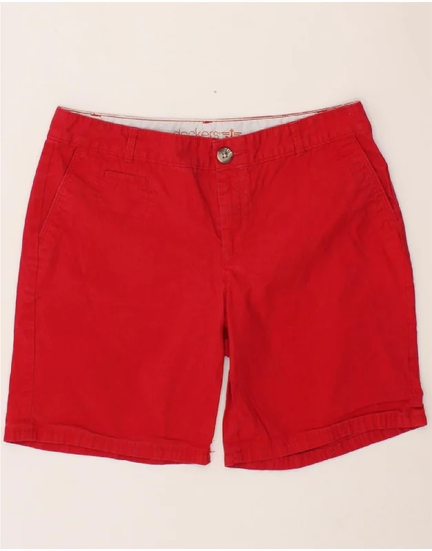 DOCKERS Womens Chino Shorts US 10 Large W32  Red Cotton