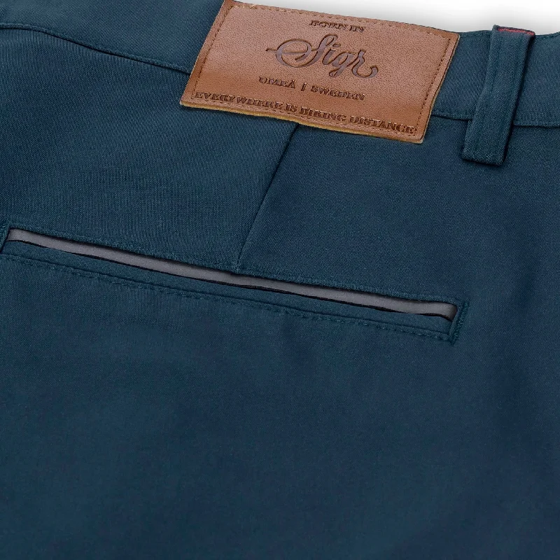 Riksväg 99 - Cycling Chinos in Petrol Blue for Women