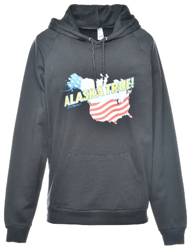 Black Alaska True! Hoodie - M