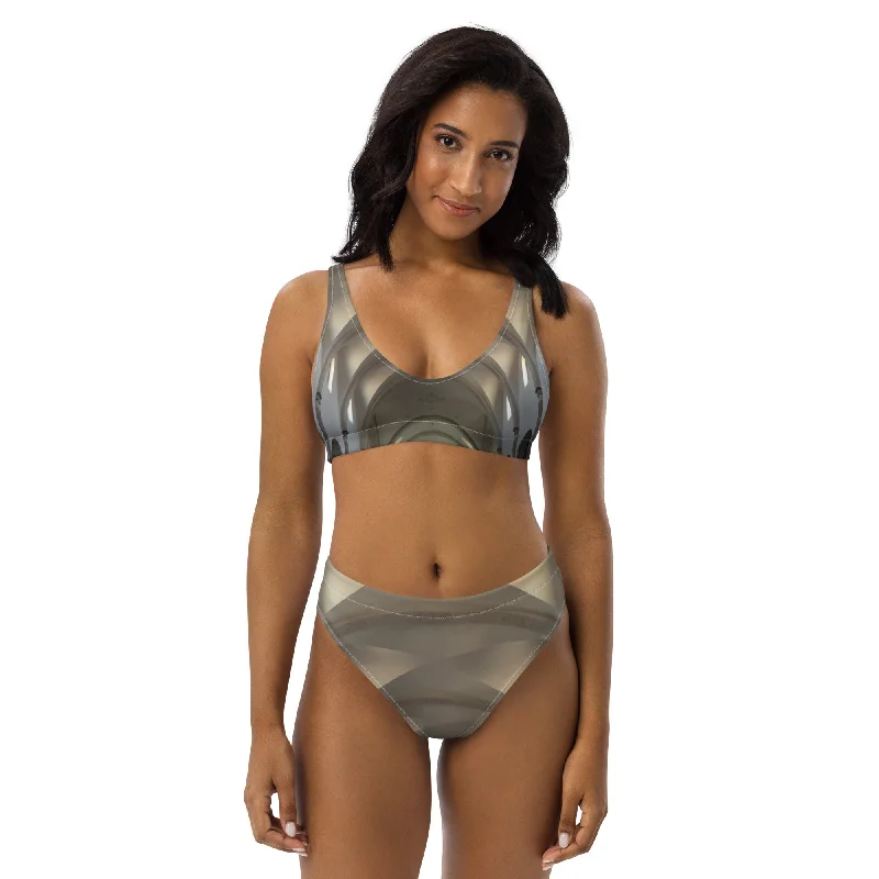 ECO HIGH-WAISTED BIKINI : BODY IS TEMPLE IS CATHEDRAL Bikini with floral accents, Feminine, Elegant, Stylish ECO HIGH-WAISTED BIKINI : BODY IS TEMPLE IS CATHEDRAL Bikini with floral accents, Feminine, Elegant, Stylish