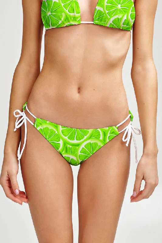 Lime Avenue Sofia Green Lemon Tie Side Cheeky Bikini Bottom - Women Beaded bikini, Glamorous, Sexy, Trendy Lime Avenue Sofia Green Lemon Tie Side Cheeky Bikini Bottom - Women Beaded bikini, Glamorous, Sexy, Trendy