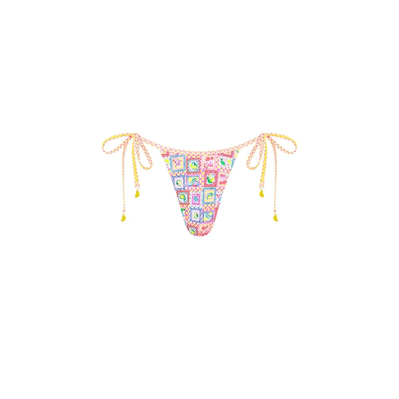Micro Thong Tie Side Bikini Bottom - Citron Coast Ribbed bikini, Textured fabric, Sexy, Comfortable Micro Thong Tie Side Bikini Bottom - Citron Coast Ribbed bikini, Textured fabric, Sexy, Comfortable