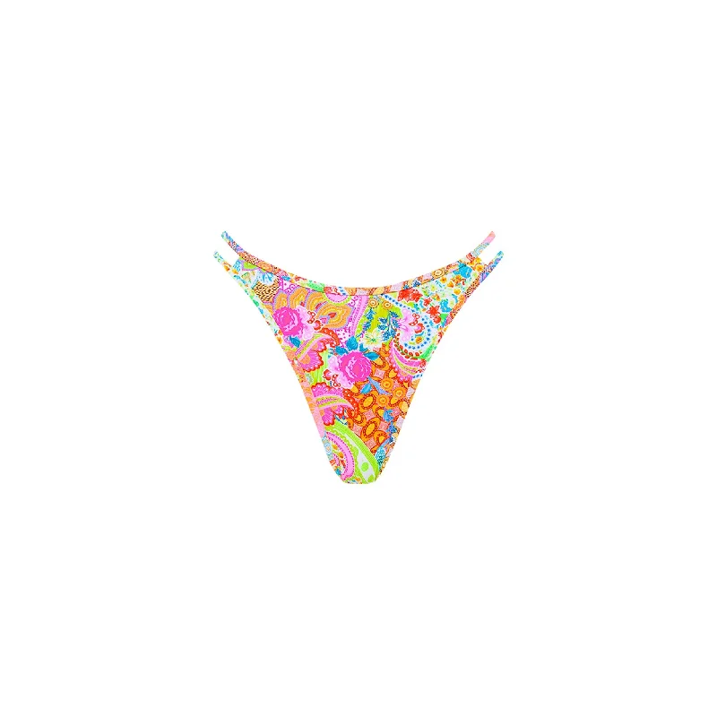 Twin Strap Cheeky Bikini Bottom - Dreamscape Bandeau top bikini, Strapless, Sexy, Comfortable Twin Strap Cheeky Bikini Bottom - Dreamscape Bandeau top bikini, Strapless, Sexy, Comfortable