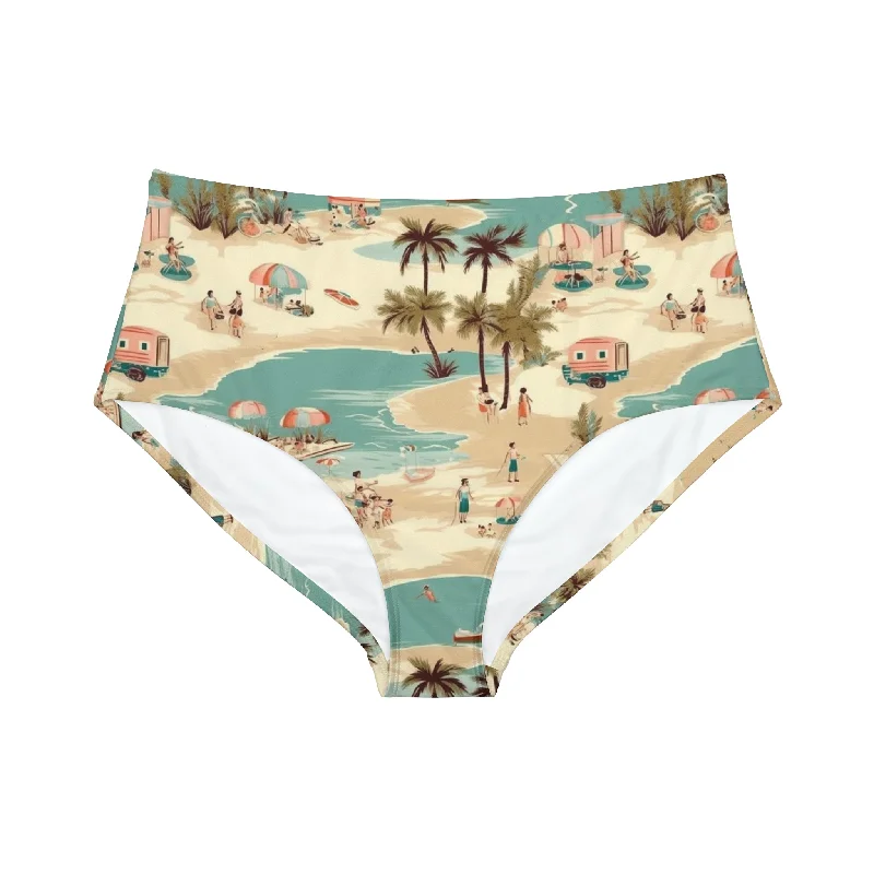 Women's Retro 50s Vintage Beach High-Waist Bikini Bottom Fringed bikini set, Fun, Sexy, Trendy Women's Retro 50s Vintage Beach High-Waist Bikini Bottom Fringed bikini set, Fun, Sexy, Trendy