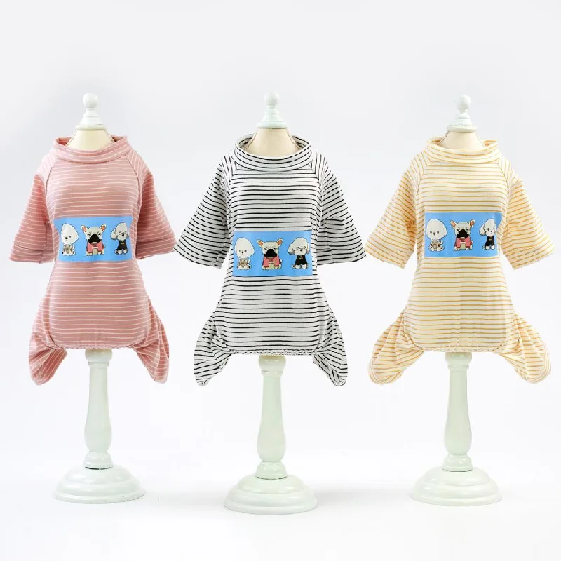 Maxbell Maxbell 1 Pc Comfy Pet Dog Clothes Dog Stripe Pajams Jumpsuit Cotton Apparel Pink Turtleneck jumpsuit, Cozy, Elegant, Trendy Maxbell Maxbell 1 Pc Comfy Pet Dog Clothes Dog Stripe Pajams Jumpsuit Cotton Apparel Pink Turtleneck jumpsuit, Cozy, Elegant, Trendy
