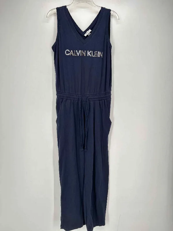 Calvin Klein Size S Navy Jumpsuit Tailored wide leg jumpsuit, Professional, Elegant, Chic Calvin Klein Size S Navy Jumpsuit Tailored wide leg jumpsuit, Professional, Elegant, Chic