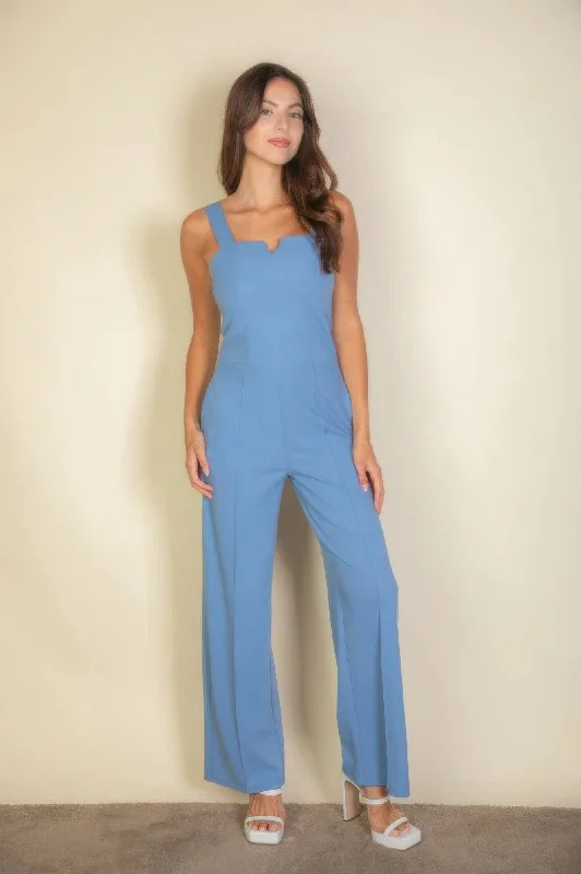 Notched neck cami jumpsuit Lightweight jumpsuit, Comfortable, Relaxed, Stylish