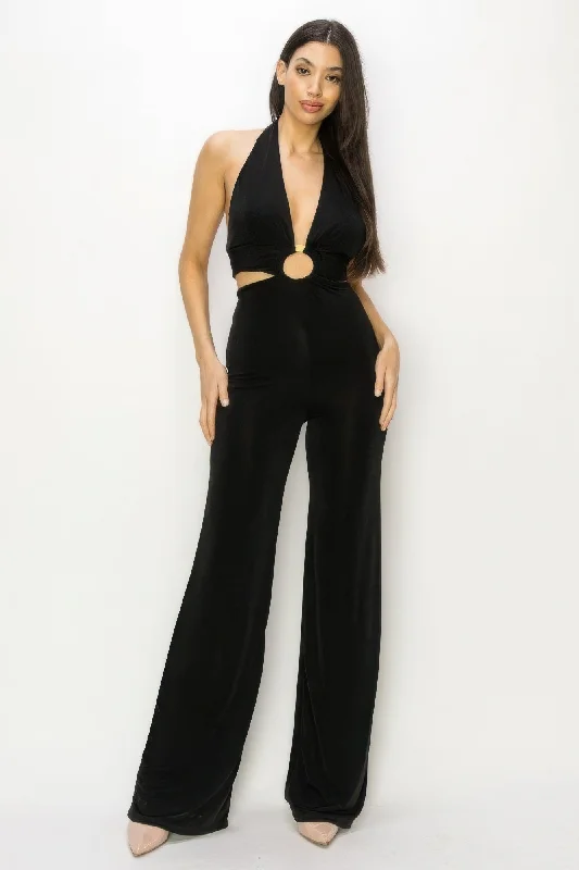 Olid Slinky Wide Legs Jumpsuit Pleated satin jumpsuit, Elegant, Luxe, Chic